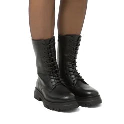 New Anfibi neri da Donna Donna Scarponcini E Anfibi Donna