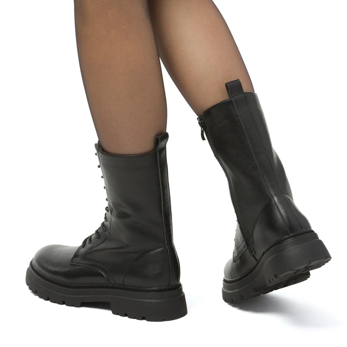 New Anfibi neri da Donna Donna Scarponcini E Anfibi Donna