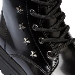 Discount Anfibi neri da ragazza con dettaglio stelle Bambino Stivaletti Bambina|Scarpe Ragazza