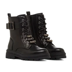 Best Anfibi neri da Ragazza con charms e fibbia Bambino Stivaletti Bambina|Scarpe Ragazza