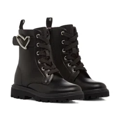 Hot Anfibi neri da Ragazza con fibbia a cuore e strass Bambino Stivaletti Bambina|Scarpe Ragazza