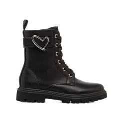 Hot Anfibi neri da Ragazza con fibbia a cuore e strass Bambino Stivaletti Bambina|Scarpe Ragazza