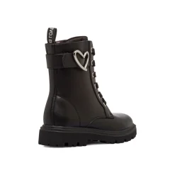 Hot Anfibi neri da Ragazza con fibbia a cuore e strass Bambino Stivaletti Bambina|Scarpe Ragazza