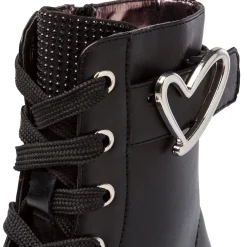 Hot Anfibi neri da Ragazza con fibbia a cuore e strass Bambino Stivaletti Bambina|Scarpe Ragazza