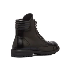 Anfibi neri da uomo con zip Uomo Polacchine Uomo|Stivaletti Uomo