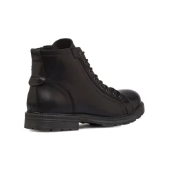 Discount Anfibi neri in pelle con zip da uomo Uomo Polacchine Uomo|Stivaletti Uomo