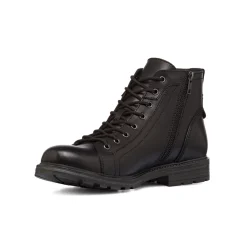 Discount Anfibi neri in pelle con zip da uomo Uomo Polacchine Uomo|Stivaletti Uomo