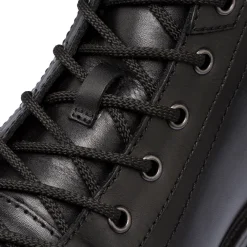 Discount Anfibi neri in pelle con zip da uomo Uomo Polacchine Uomo|Stivaletti Uomo