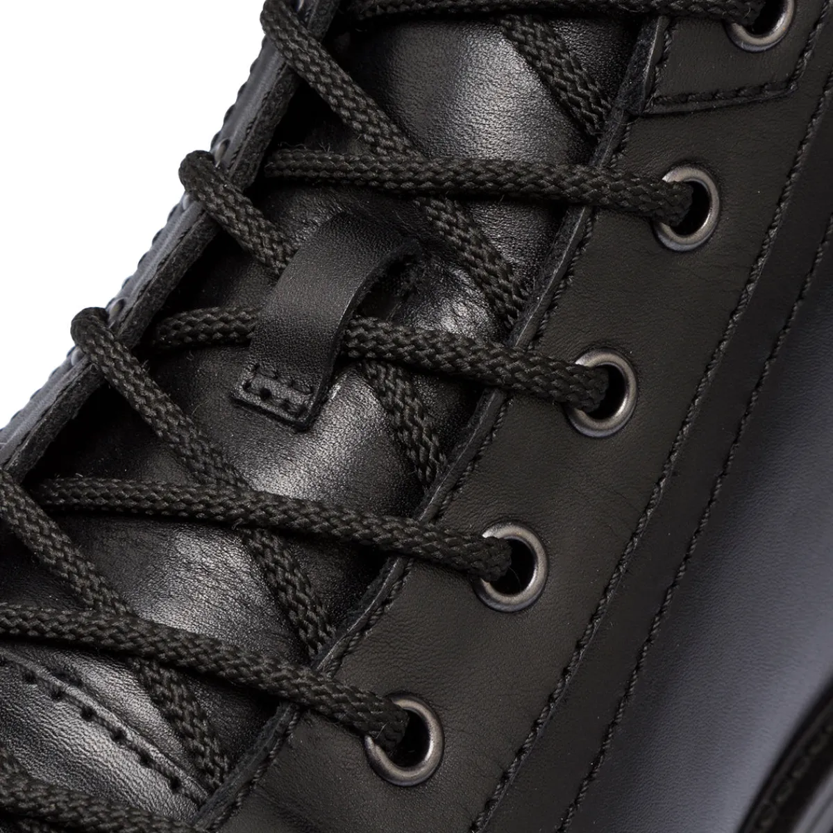 Discount Anfibi neri in pelle con zip da uomo Uomo Polacchine Uomo|Stivaletti Uomo