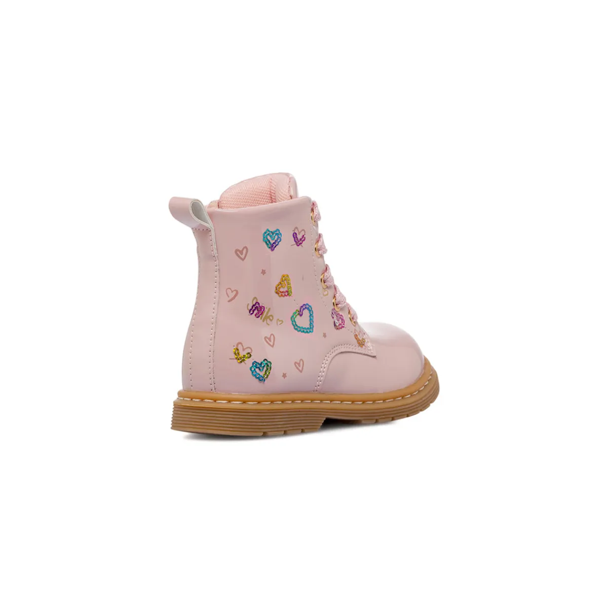 Sale Anfibi rosa da Bambina con cuoricini in paillettes Bambino Stivaletti Bambina