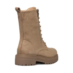 Hot Anfibi taupe da donna effetto scamosciato Donna Scarponcini E Anfibi Donna