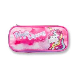 Hot Astuccio ovale fucsia Magic Land con stampa Bambino Zaini E Astucci