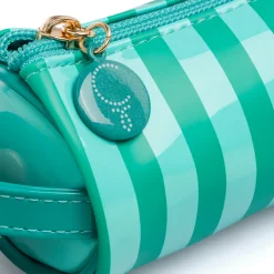 Clearance Astuccio tombolino da donna verde acqua a righe Sweet Stripes Donna Zaini E Astucci|Beauty Case E Trousse