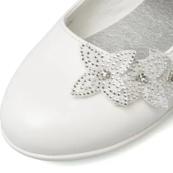 Ballerine bianche da ragazza con strass Bambino Scarpe Da Cerimonia Bambina|Scarpe Ragazza