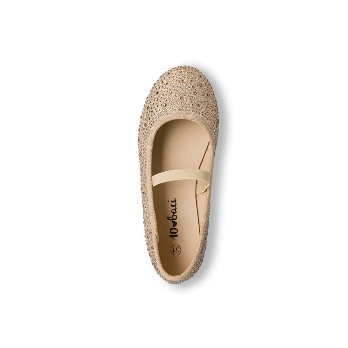Online Ballerine glitter oro da ragazza con strass Bambino Scarpe Ragazza|Ballerine Bambina