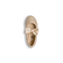 Online Ballerine glitter oro da bambina con fiocco Bambino Scarpe Da Cerimonia Bambina|Ballerine Bambina