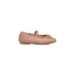 Outlet Ballerine glitter rosa da bambina con fiocco Bambino Ballerine Bambina