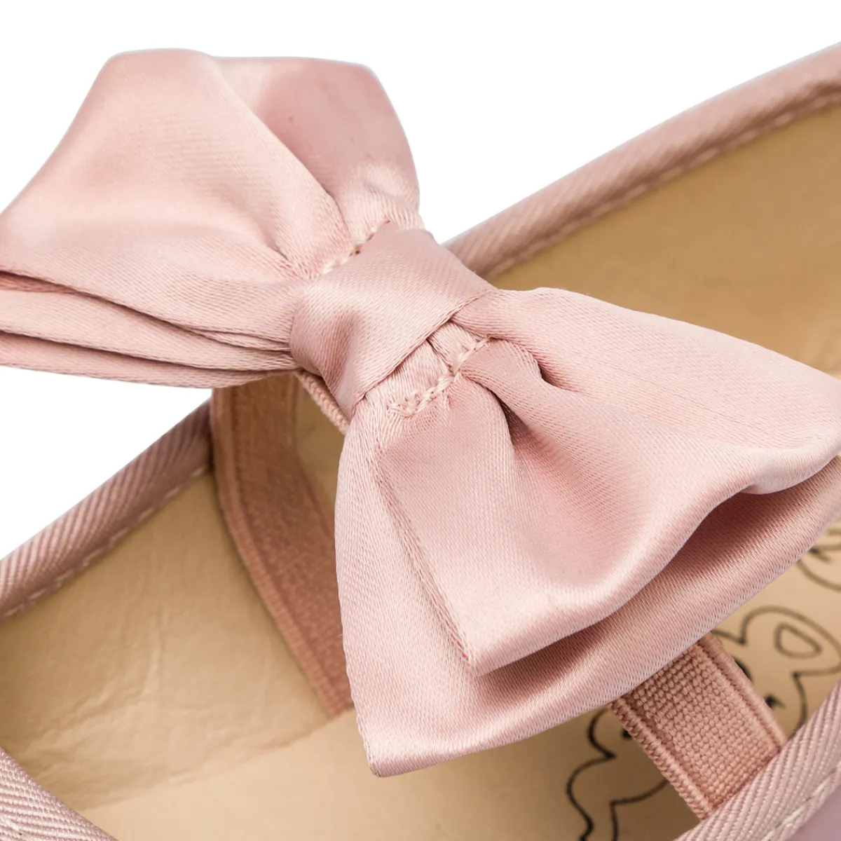 Hot Ballerine in vernice color nude da bambina con fiocco Bambino Ballerine Bambina