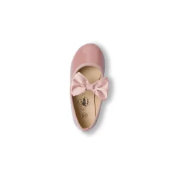 Hot Ballerine in vernice color nude da bambina con fiocco Bambino Ballerine Bambina