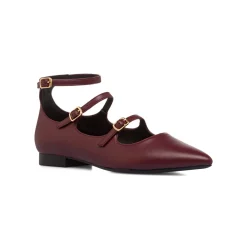 Discount Ballerine Mary jane bordeaux da Donna con fibbie Donna Ballerine Donna