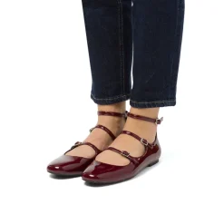 Hot Ballerine Mary Jane da donna bordeaux burgundy con cinturini Donna Scarpe Eleganti|Ballerine Donna