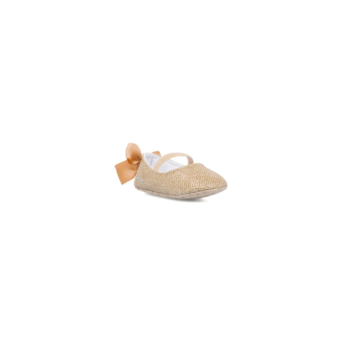 Clearance Ballerine neonata oro con glitter e fiocco in raso Bambino Primi Passi Bambino|Primi Passi Bambina