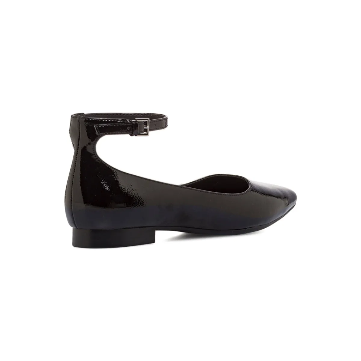Sale Ballerine nere da Donna effetto vernice con cinturino Donna Ballerine Donna