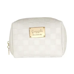 Beauty case Bianco da Donna con motivo a quadri Donna Beauty Case E Trousse