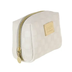 Beauty case Bianco da Donna con motivo a quadri Donna Beauty Case E Trousse