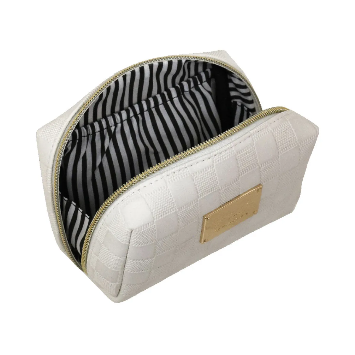 Beauty case Bianco da Donna con motivo a quadri Donna Beauty Case E Trousse