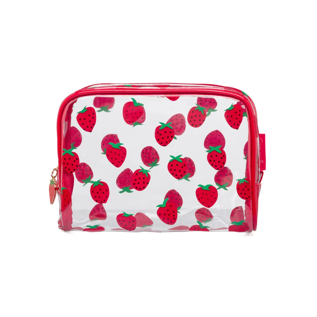 Clearance Beauty Case da Donna rosso con stampa fragole Donna Beauty Case E Trousse