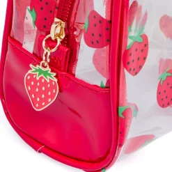 Clearance Beauty Case da Donna rosso con stampa fragole Donna Beauty Case E Trousse