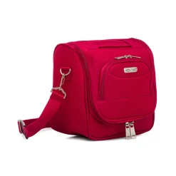 Clearance Beauty necessaire da viaggio piccolo rosso in tessuto Bagaglio A Mano