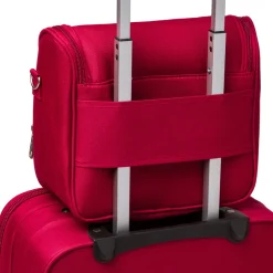 Clearance Beauty necessaire da viaggio piccolo rosso in tessuto Bagaglio A Mano