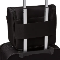 Beauty necessaire piccolo da viaggio nero in tessuto Bagaglio A Mano