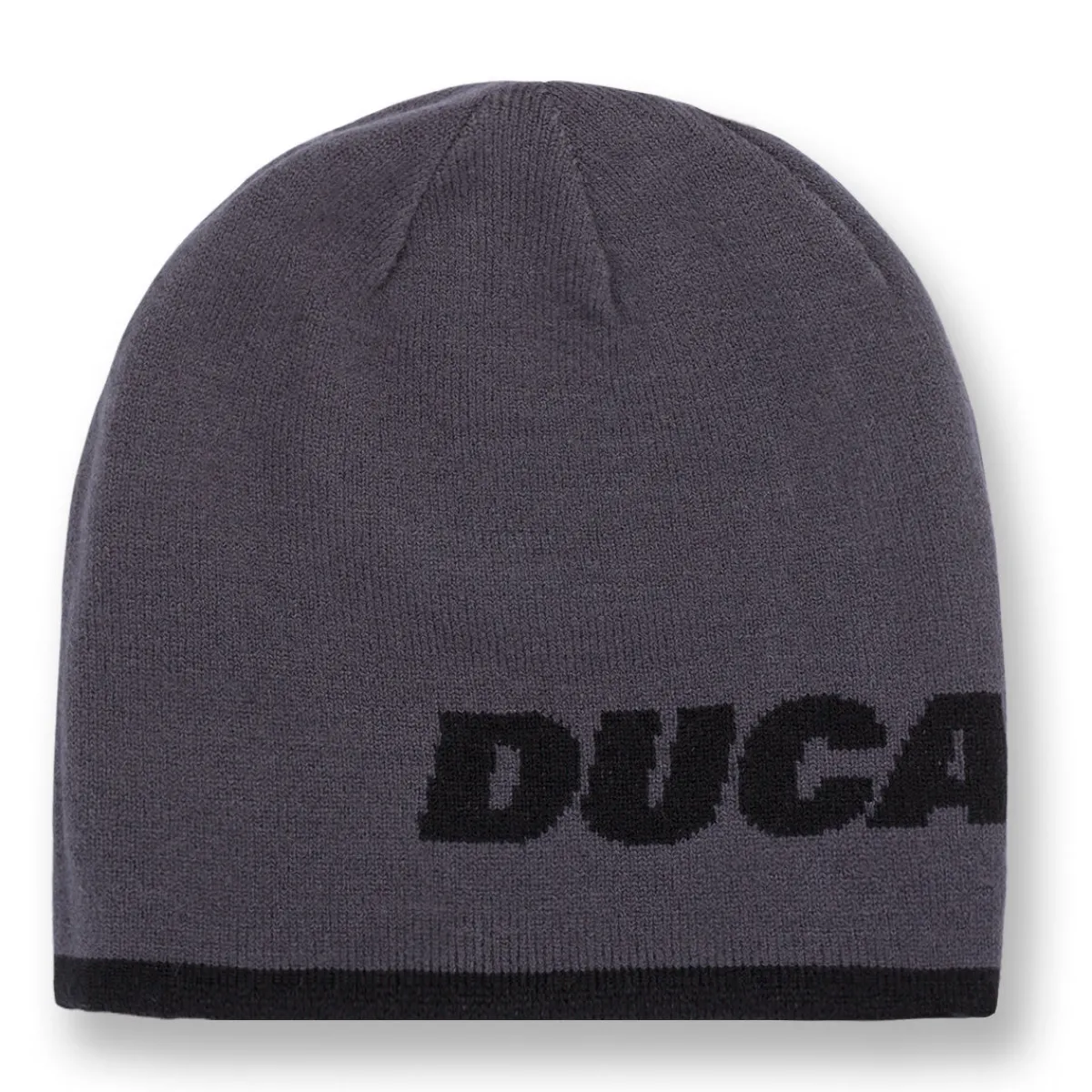 Berretto da uomo reversibile nero in maglia con logo a contrasto Corse Uomo Cappellini|Abbigliamento Ducati