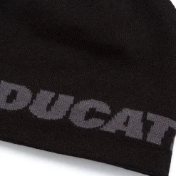 Berretto da uomo reversibile nero in maglia con logo a contrasto Corse Uomo Cappellini|Abbigliamento Ducati