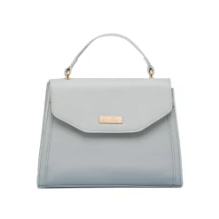 New Borsa a mano azzurra da Donna con targhetta logo Donna Borse A Mano|Scarpe Eleganti