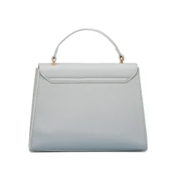 New Borsa a mano azzurra da Donna con targhetta logo Donna Borse A Mano|Scarpe Eleganti