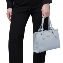 Discount Borsa a mano azzurra da Donna con manico dettaglio nodo Donna Borse A Mano