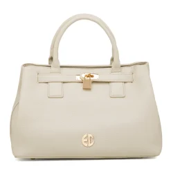 Clearance Borsa a mano bianco off-white da Donna con dettaglio lucchetto Donna Borse A Spalla
