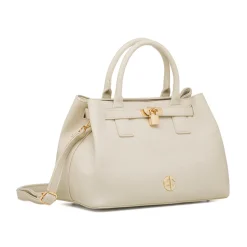 Clearance Borsa a mano bianco off-white da Donna con dettaglio lucchetto Donna Borse A Spalla