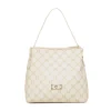 Best Borsa a mano bianco off-white da Donna con logo dorato Donna Borse A Mano|Borse Cerimonia