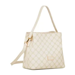 Best Borsa a mano bianco off-white da Donna con logo dorato Donna Borse A Mano|Borse Cerimonia