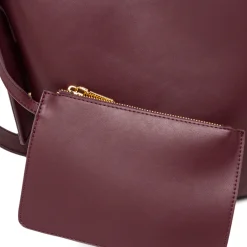 Online Borsa a mano Bordeaux da Donna con logo Donna Borse A Mano