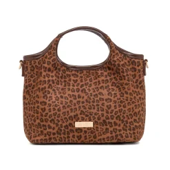 Clearance Borsa a mano con stampa leopardata marrone da Donna Donna Borse A Mano