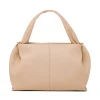 Borsa a Mano da Donna Beige con Manico Imbottito Donna Borse A Mano