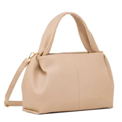 Borsa a Mano da Donna Beige con Manico Imbottito Donna Borse A Mano