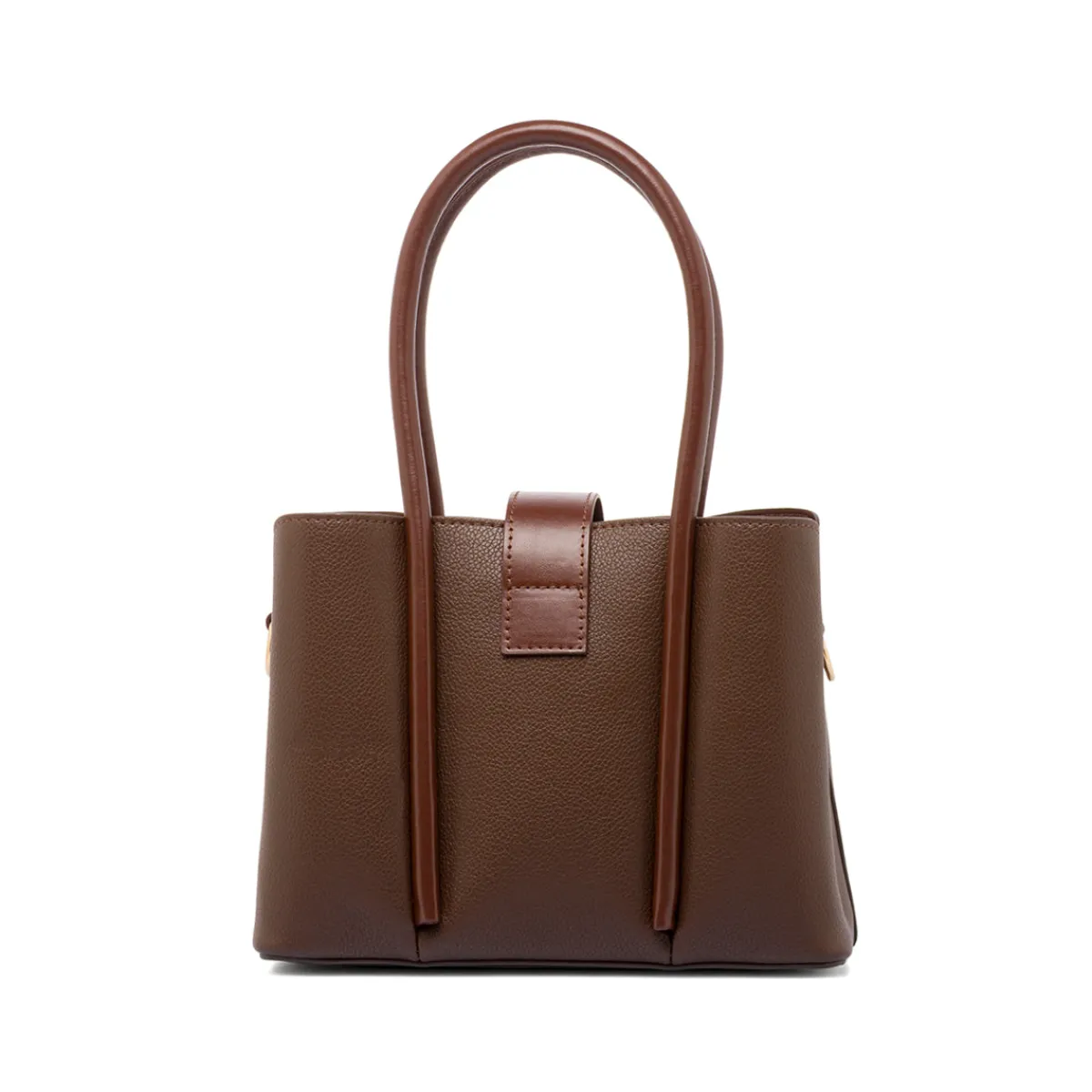 Borsa a Mano da Donna Marrone con Dettagli Oro Donna Borse A Mano