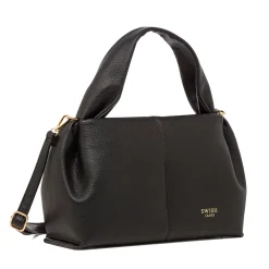 New Borsa a Mano da Donna Nera con Manico Imbottito Donna Borse A Mano